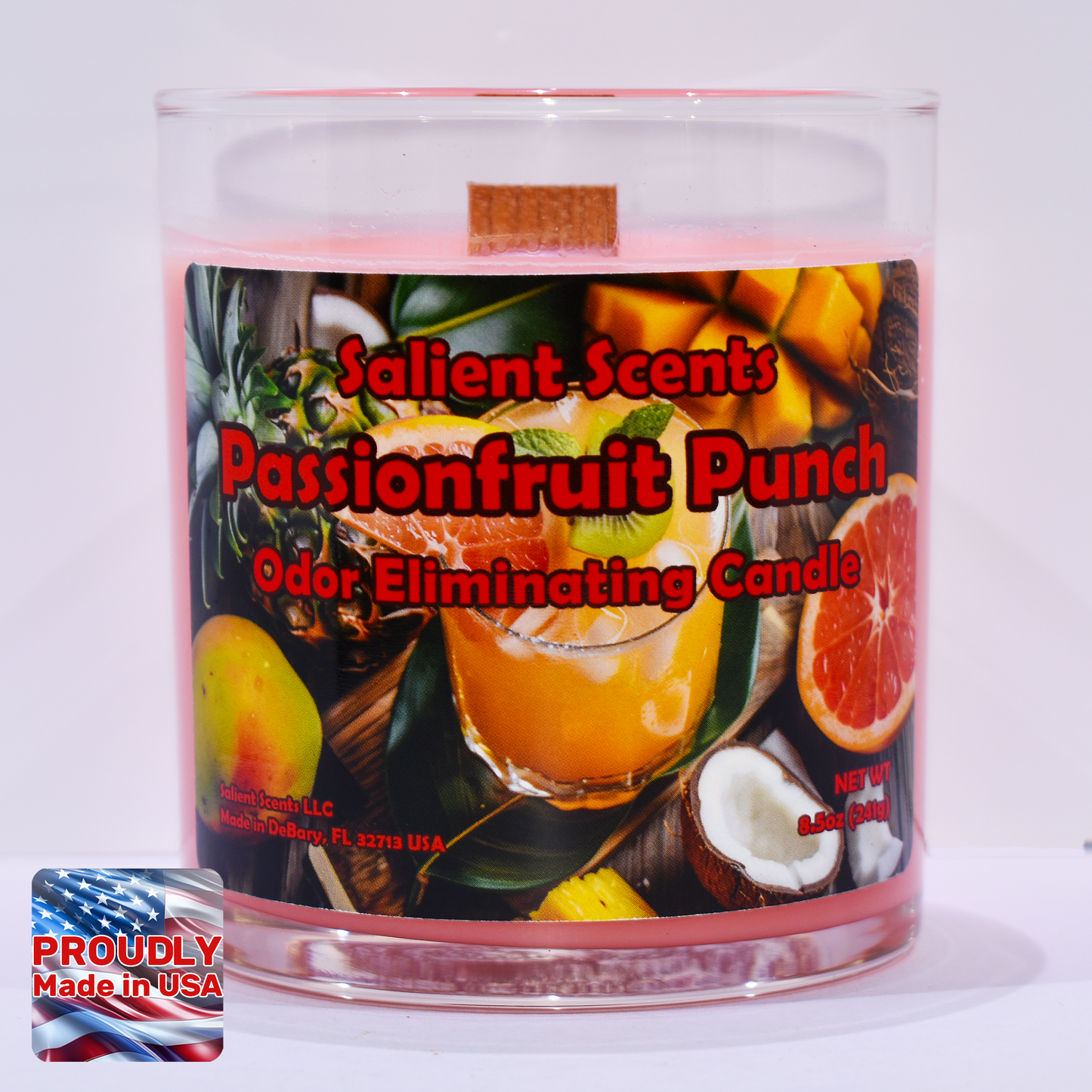 Passionfruit Punch - Luxury Coconut Wax Odor Eliminating Candle