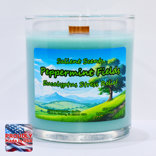 Peppermint Fields - Luxury Coconut Wax Odor Eliminating Candle