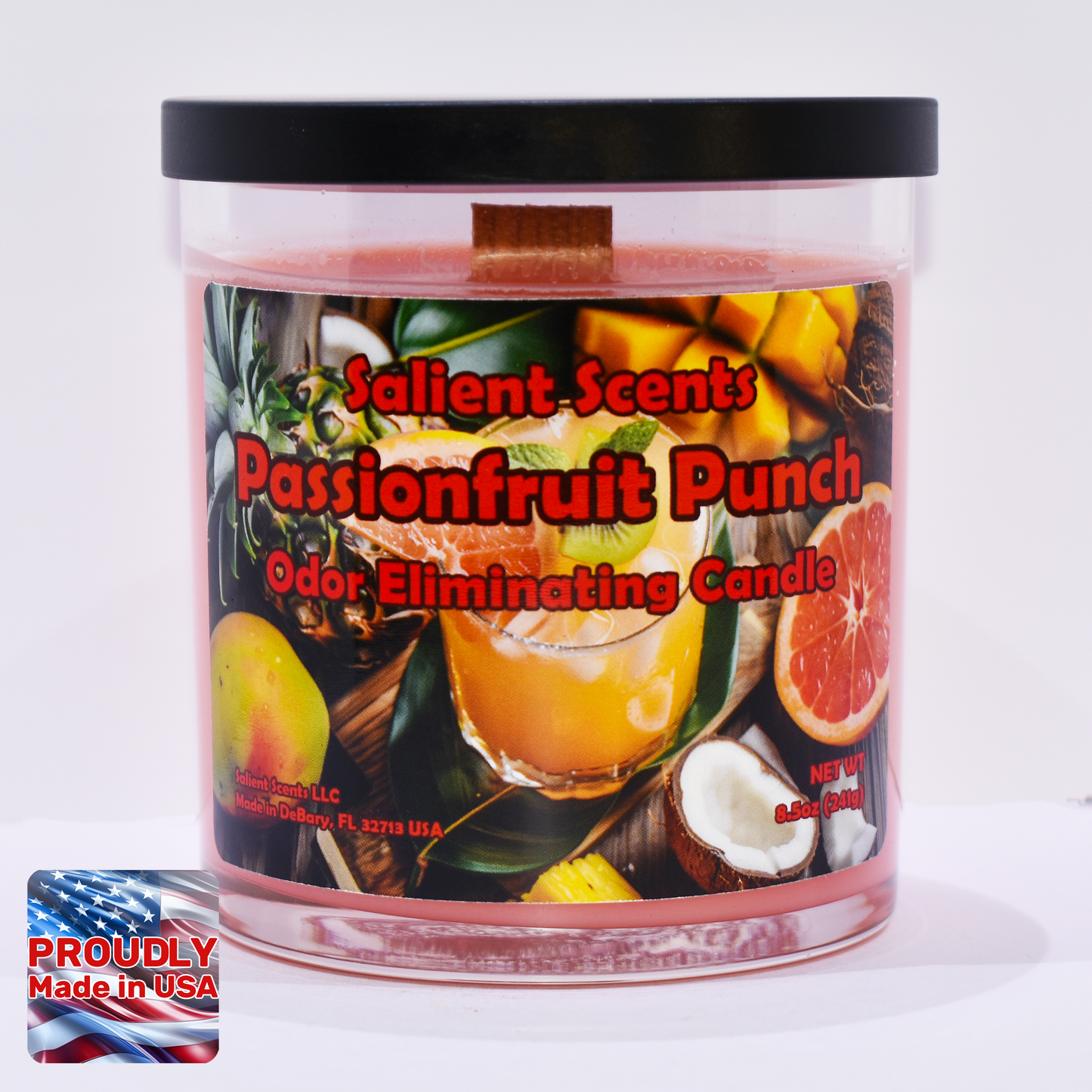 Passionfruit Punch - Luxury Coconut Wax Odor Eliminating Candle