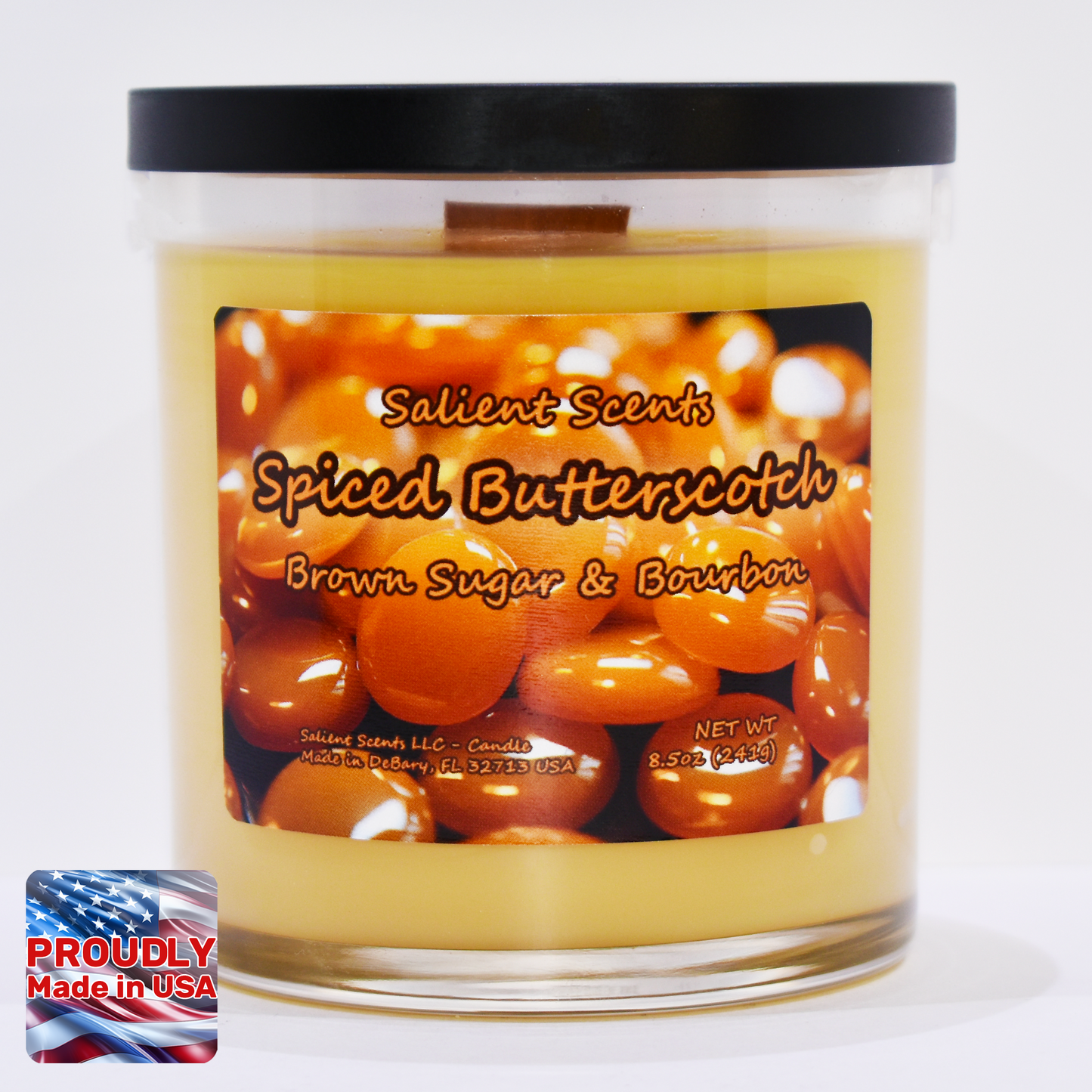 Spiced Butterscotch - Luxury Coconut Wax Odor Eliminating Candle