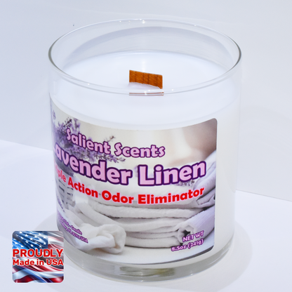 Lavender Linen - Luxury Coconut Wax Odor Eliminating Candle