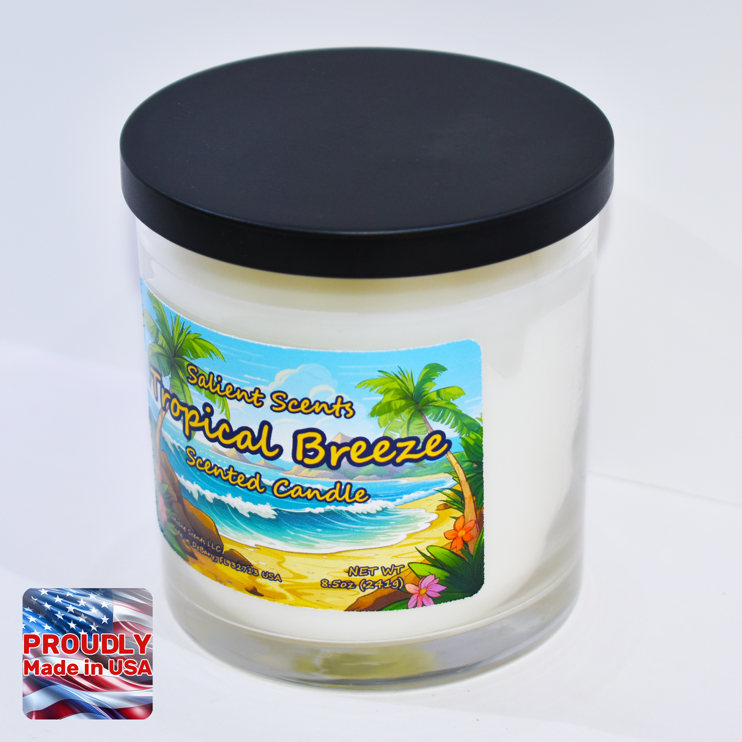 Tropical Breeze - Luxury Coconut Wax Odor Eliminating Candle